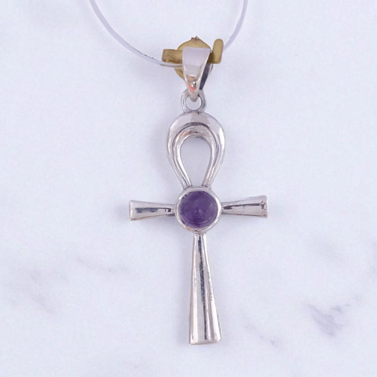 Wholesale Multi-Gemstone 925 Silver Egyptian Ankh Cross Pendants | MYS P123 Wholesale Multi-Gemstone 925 Silver Egyptian Ankh Cross Pendants | MYS P123