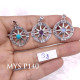 Wholesale 925 Sterling Silver Mariner's Compass Pendant | Multi Gemstone Nautical Totem Jewelry (MYS P140) Wholesale 925 Sterling Silver Mariner's Compass Pendant | Multi Gemstone Nautical Totem Jewelry (MYS P140)