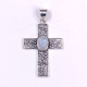 925 Sterling Silver Filigree Scroll Cross Pendant | Multi Gemstone Vintage Religious Jewelry (MYS P142) 925 Sterling Silver Filigree Scroll Cross Pendant | Multi Gemstone Vintage Religious Jewelry (MYS P142)
