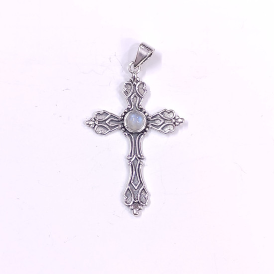 Wholesale 925 Sterling Silver Gothic Baroque Cross Pendant | Multi Gemstone Vintage Religious Jewelry (MYS P144) Wholesale 925 Sterling Silver Gothic Baroque Cross Pendant | Multi Gemstone Vintage Religious Jewelry (MYS P144)