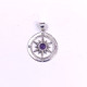 Wholesale 925 Sterling Silver Mariner's Compass Pendant | Multi Gemstone Minimalist Nautical Jewelry (MYS P145)