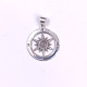 Wholesale 925 Sterling Silver Mariner's Compass Pendant | Multi Gemstone Minimalist Nautical Jewelry (MYS P145)
