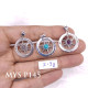 Wholesale 925 Sterling Silver Mariner's Compass Pendant | Multi Gemstone Minimalist Nautical Jewelry (MYS P145)