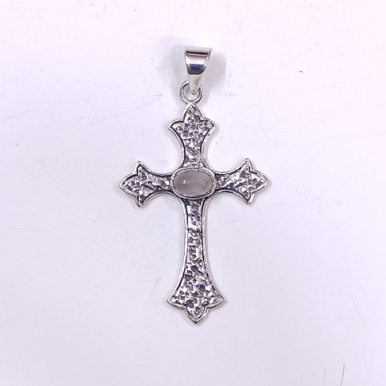 Wholesale 925 Sterling Silver Hammered Texture Cross Pendant | Multi Gemstone Vintage Religious Jewelry (MYS P147) Wholesale 925 Sterling Silver Hammered Texture Cross Pendant | Multi Gemstone Vintage Religious Jewelry (MYS P147)