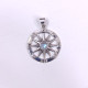 Wholesale 925 Sterling Silver Mariner's Compass Pendant | Multi Gemstone Studded Travel Totem Jewelry (MYS P150) Wholesale 925 Sterling Silver Mariner's Compass Pendant | Multi Gemstone Studded Travel Totem Jewelry (MYS P150)