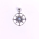 Wholesale 925 Sterling Silver Compass Rose Pendant | Multi Gemstone Minimalist Wire Frame Travel Jewelry (MYS P153) Wholesale 925 Sterling Silver Compass Rose Pendant | Multi Gemstone Minimalist Wire Frame Travel Jewelry (MYS P153)