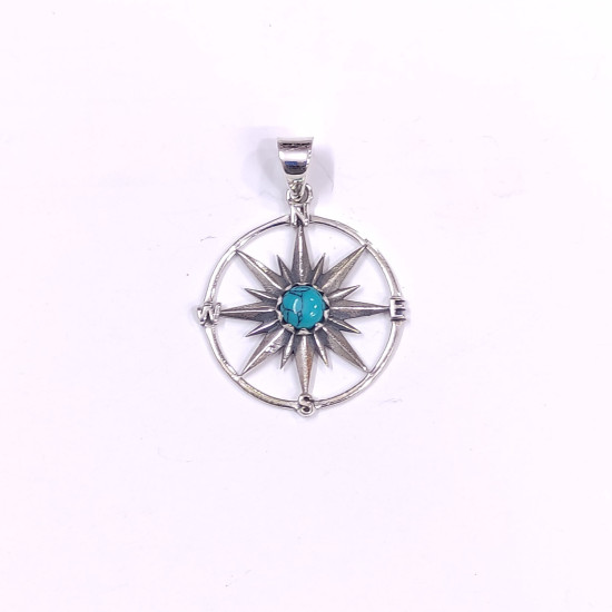 Wholesale 925 Sterling Silver Compass Rose Pendant | Multi Gemstone Minimalist Wire Frame Travel Jewelry (MYS P153) Wholesale 925 Sterling Silver Compass Rose Pendant | Multi Gemstone Minimalist Wire Frame Travel Jewelry (MYS P153)
