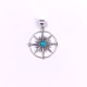 Wholesale 925 Sterling Silver Compass Rose Pendant | Multi Gemstone Minimalist Wire Frame Travel Jewelry (MYS P153) Wholesale 925 Sterling Silver Compass Rose Pendant | Multi Gemstone Minimalist Wire Frame Travel Jewelry (MYS P153)