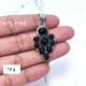 Natural Jet Black Gemstone Cabochon Shield Charm Pendant | MYS P188 Natural Jet Black Gemstone Cabochon Shield Charm Pendant | MYS P188