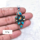 Wholesale 925 Sterling Silver Copper Turquoise Vintage Cluster Pendant | MYS P189 Wholesale 925 Sterling Silver Copper Turquoise Vintage Cluster Pendant | MYS P189