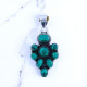 Wholesale 925 Sterling Silver Malachite Vintage Cluster Pendant | MYS P192 Wholesale 925 Sterling Silver Malachite Vintage Cluster Pendant | MYS P192