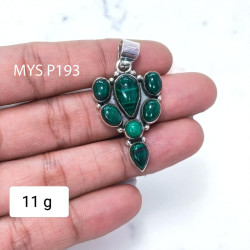 Wholesale 925 Sterling Silver Malachite Vintage Cluster Pendant | MYS P193