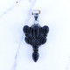 Natural Black Onyx Gemstone Cabochon 925 Silver Charm Pendant | MYS P194 Natural Black Onyx Gemstone Cabochon 925 Silver Charm Pendant | MYS P194