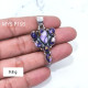 925 Sterling Silver Purple Copper Turquoise Vintage Cluster Pendant| MYS P195 925 Sterling Silver Purple Copper Turquoise Vintage Cluster Pendant| MYS P195