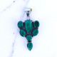 Wholesale 925 Sterling Silver Emerald Green Vintage Cluster Pendant| MYS P196 Wholesale 925 Sterling Silver Emerald Green Vintage Cluster Pendant| MYS P196