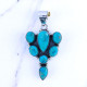 Wholesale 925 Sterling Silver Blue Turquoise Vintage Cluster Pendant| MYS P197 Wholesale 925 Sterling Silver Blue Turquoise Vintage Cluster Pendant| MYS P197