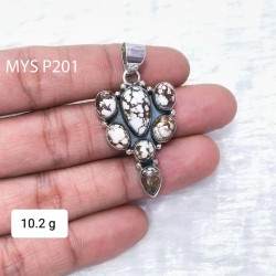 Wild Horse Jasper Vintage Cluster Wholesale 925 Sterling Silver Pendant |MYS P201
