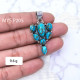 Wholesale 925 Sterling Silver Blue Copper Turquoise Vintage Cluster Pendant |MYS P205 Wholesale 925 Sterling Silver Blue Copper Turquoise Vintage Cluster Pendant |MYS P205