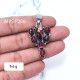 Wholesale Rose Dahlia Turquoise Gemstone 925 Sterling Silver Pendant |MYS P206 Wholesale Rose Dahlia Turquoise Gemstone 925 Sterling Silver Pendant |MYS P206