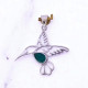 Wholesale 925 Sterling Silver Hummingbird Pendant | Natural Emerald Nature Jewelry (MYS P211) Wholesale 925 Sterling Silver Hummingbird Pendant | Natural Emerald Nature Jewelry (MYS P211)