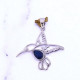 Unique Peace Pigeon Bird Pendant 925 Sterling Silver Jewelry Blue Sapphire Gemstone Pendant Charm (MYS P213) Unique Peace Pigeon Bird Pendant 925 Sterling Silver Jewelry Blue Sapphire Gemstone Pendant Charm (MYS P213)