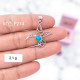 Wholesale 925 Sterling Silver Hummingbird Pendant | Natural Turquoise Nature Jewelry (MYS P214) Wholesale 925 Sterling Silver Hummingbird Pendant | Natural Turquoise Nature Jewelry (MYS P214)