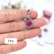 Wholesale 925 Sterling Silver Coiled Snake Pendant | Round Corundum Ruby Animal Jewelry (MYS P225) Wholesale 925 Sterling Silver Coiled Snake Pendant | Round Corundum Ruby Animal Jewelry (MYS P225)