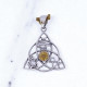 Wholesale 925 Sterling Silver Triquetra Pendant | Natural Citrine Mystic Symbols Jewelry (MYS P228) Wholesale 925 Sterling Silver Triquetra Pendant | Natural Citrine Mystic Symbols Jewelry (MYS P228)