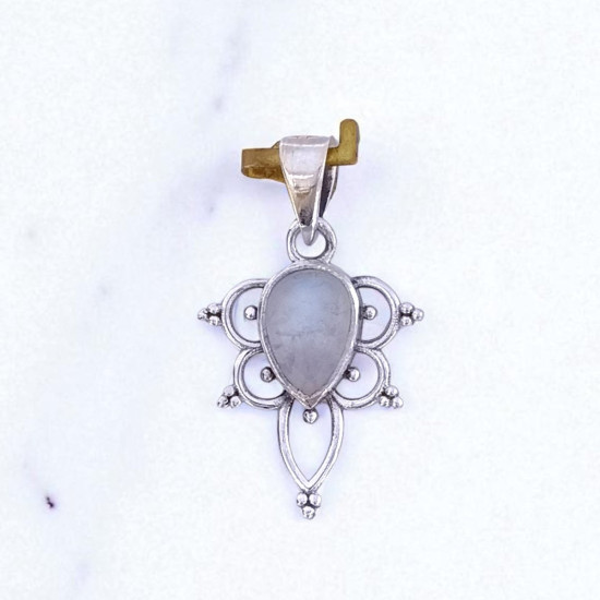 Wholesale 925 Sterling Silver Moonstone Pendant | Vintage Teardrop Boho Filigree Jewelry (MYS P229) Wholesale 925 Sterling Silver Moonstone Pendant | Vintage Teardrop Boho Filigree Jewelry (MYS P229)