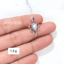 Wholesale 925 Sterling Silver Moonstone Pendant | Vintage Teardrop Boho Filigree Jewelry (MYS P229)