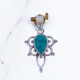Wholesale 925 Sterling Silver Turquoise Pendant | Vintage Teardrop Boho Filigree Jewelry (MYS P230) Wholesale 925 Sterling Silver Turquoise Pendant | Vintage Teardrop Boho Filigree Jewelry (MYS P230)