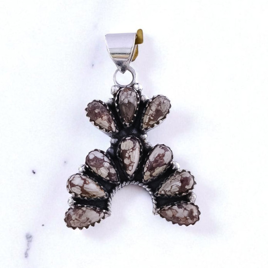 Wholesale 925 Sterling Silver Wild Horse Pendant | Native Southwestern Style Cluster Jewelry (MYS P233) Wholesale 925 Sterling Silver Wild Horse Pendant | Native Southwestern Style Cluster Jewelry (MYS P233)