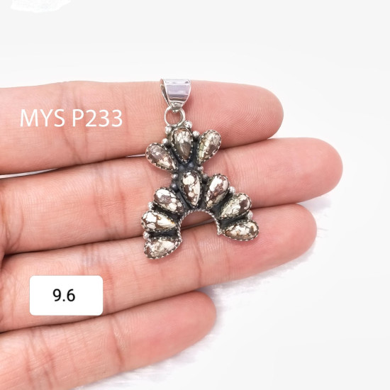Wholesale 925 Sterling Silver Wild Horse Pendant | Native Southwestern Style Cluster Jewelry (MYS P233) Wholesale 925 Sterling Silver Wild Horse Pendant | Native Southwestern Style Cluster Jewelry (MYS P233)