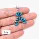 Wholesale 925 Sterling Silver Blue Turquoise Pendant | Native Southwestern Style Cluster Jewelry (MYS P235) Wholesale 925 Sterling Silver Blue Turquoise Pendant | Native Southwestern Style Cluster Jewelry (MYS P235)