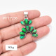 Wholesale 925 Sterling Silver Green Copper Turquoise Pendant | Native Southwestern Style Cluster Jewelry (MYS P236) Wholesale 925 Sterling Silver Green Copper Turquoise Pendant | Native Southwestern Style Cluster Jewelry (MYS P236)