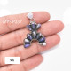 Wholesale 925 Sterling SilverViolet Dahlia Turquoise Pendant | Native Southwestern Style Cluster Jewelry (MYS P237) Wholesale 925 Sterling SilverViolet Dahlia Turquoise Pendant | Native Southwestern Style Cluster Jewelry (MYS P237)