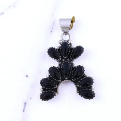 Wholesale 925 Sterling Silver Black Onyx Pendant | Native Southwestern Style Cluster Jewelry (MYS P241) Wholesale 925 Sterling Silver Black Onyx Pendant | Native Southwestern Style Cluster Jewelry (MYS P241)
