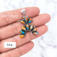 Wholesale 925 Sterling Silver Spiny Oyster Turquoise Pendant | Native Southwestern Style Cluster Jewelry (MYS P242) Wholesale 925 Sterling Silver Spiny Oyster Turquoise Pendant | Native Southwestern Style Cluster Jewelry (MYS P242)