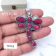 Wholesale Large 925 Sterling Silver Dragonfly Pendant | Natural Ruby Statement Animal Jewelry (MYS P244) Wholesale Large 925 Sterling Silver Dragonfly Pendant | Natural Ruby Statement Animal Jewelry (MYS P244)