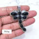 Large 925 Sterling Silver Dragonfly Pendant | Natural Black Onyx Statement Animal Jewelry (MYS P245)