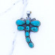 Wholesale Large 925 Sterling Silver Dragonfly Pendant | Blue Mojave Turquoise Statement Animal Jewelry (MYS P252) Wholesale Large 925 Sterling Silver Dragonfly Pendant | Blue Mojave Turquoise Statement Animal Jewelry (MYS P252)