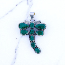 Wholesale Large 925 Sterling Silver Dragonfly Pendant | Natural Emerald Statement Animal Jewelry (MYS P253) Wholesale Large 925 Sterling Silver Dragonfly Pendant | Natural Emerald Statement Animal Jewelry (MYS P253)
