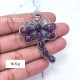Wholesale Large 925 Sterling Silver Dragonfly Pendant | Purple Spiny Oyster Turquoise Statement Animal Jewelry (MYS P255) Wholesale Large 925 Sterling Silver Dragonfly Pendant | Purple Spiny Oyster Turquoise Statement Animal Jewelry (MYS P255)