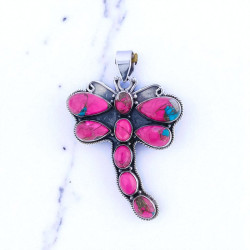 Handmade 925 Sterling Silver Fine Pendants Cotton Candy Turquoise Gemstone Pendants(MYS P257) Handmade 925 Sterling Silver Fine Pendants Cotton Candy Turquoise Gemstone Pendants(MYS P257)