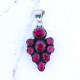 Wholesale 925 Sterling Silver Ruby Pendant | Native Southwestern Style Cluster Jewelry (MYS P262) Wholesale 925 Sterling Silver Ruby Pendant | Native Southwestern Style Cluster Jewelry (MYS P262)