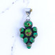 Wholesale 925 Sterling Silver Green Copper Turquoise Pendant | Style Cluster Jewelry (MYS P263) Wholesale 925 Sterling Silver Green Copper Turquoise Pendant | Style Cluster Jewelry (MYS P263)