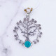 925 Sterling Silver Gemstone Pendant Tree of Life Design Natural Gemstone Charm Pendant (MYS P28) 925 Sterling Silver Gemstone Pendant Tree of Life Design Natural Gemstone Charm Pendant (MYS P28)
