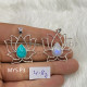 Wholesale 925 Sterling Silver Gemstone Pendant | Sacred Openwork Blooming Lotus Flower Pear-Cut Natural Turquoise & Rainbow Moonstone Statement Charm (MYS P3) Wholesale 925 Sterling Silver Gemstone Pendant | Sacred Openwork Blooming Lotus Flower Pear-Cut Natural Turquoise & Rainbow Moonstone Statement Charm (MYS P3)