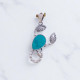 Wholesale 925 Sterling Silver Gemstone Pendant Scorpion Zodiac Pear-Cut Natural Gemstone Charm Pendant (MYS P31)
