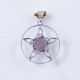 Wholesale 925 Sterling Silver Gemstone Pendant 5-Point Star Pentagram Charm Pendant Natural Gemstone Jewelry (MYS P35)